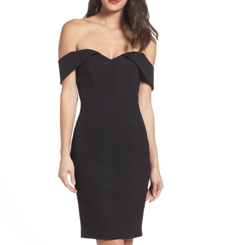 Bardot Off Shoulder Midi Dress